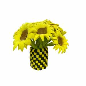 Felt Sunflower Handmade Felt Sunflower with Vase – Eco-Friendly Wool Home & Gift Décor | Wholesale from Nepal