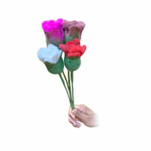 Handmade Multi-Color Felt Flowers – Eco-Friendly Wool Home & Event Décor | Wholesale from Nepal